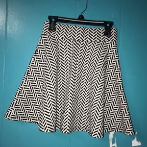 Black & White Skater Skirt